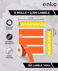 6 Rolls 2100 Address Shipping Barcode Labels 1-1/8″ x 3-1/2″ for Dymo Rollo