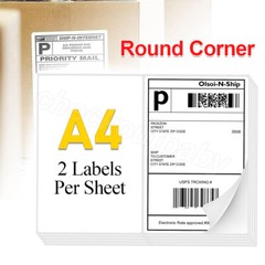 Premium Shipping Labels 8.5×5.5 Half Sheet Round Corner Blank Self Adhesive US