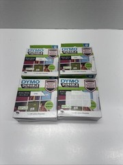 4x Sanford DYMO Durable LW Ribbon White 1 in X 2 1/8 in 160 Ct/Roll 640ttl