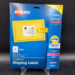 Avery 15264 TrueBlock Shipping Labels 3 1/3″ x 4″, Laser Inkjet, 60 Labels