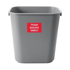 Tape Logic DL1311 Rectangle Labels Trash/Basura/Smieci” 2″ x 3″ Red/White 500…