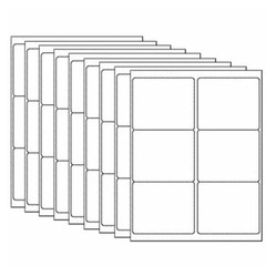 600-12000 4″x3.33″ Address Shipping Labels 6 Up Per Sheet Self Adhesive Stickers