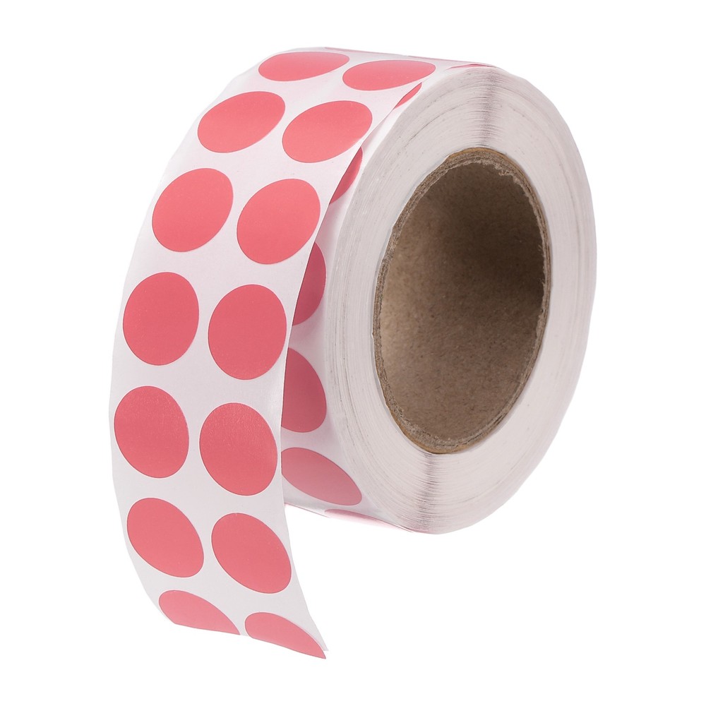 2000 Pcs Colored Dots Stickers, 1/2″ Adhesive Round Polka Coding Label, Pink