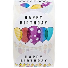 500pcs Happy Birthday Stickers Greetings Round Seal Label for Party Gift Package