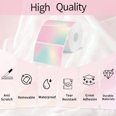 3X2 Inch Gradient Thermal Labels Colorful Direct Thermal Stickers Label Sel