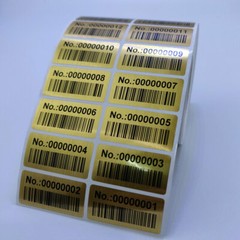 Gold Inventory Control Numbers Storage Stickers 500 labels per roll