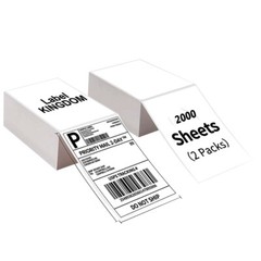 500-10000 Fanfold 4x6INCH Direct Thermal Shipping Labels for Zebra Rollo Printer
