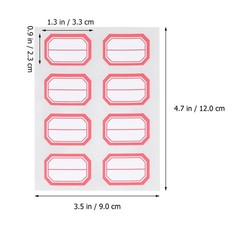 12 Sheets Labels Blank Product Sticker Classification Lable Stickers