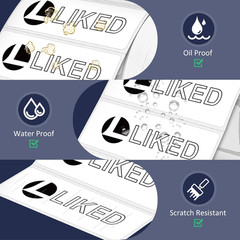 L LIKED 3″ X 1″ Direct Thermal Label, Permanent Adhesive Barcode Shipping Labels