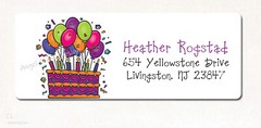 Whimsical Birthday Cake Personalized Return Address Labels