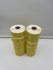1.5X1 inch 1″ Core Yellow Thermal Direct Barcode Labels 1375 L/R And 12 R/C
