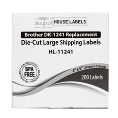 Non-OEM Fits BROTHER DK-1241 Labels (4″ x 6″) – (6) Rolls of 200