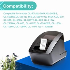 4x 2.4″x100ft DK-2205 Continuous Length Labels For Brother, with Cartridge Frame