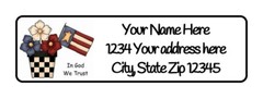 400 In God We Trust Personalized Return Address Labels 1/2 inch by 1 3/4 inch