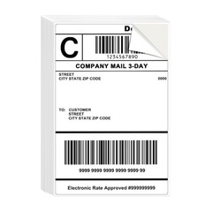 L LIKED 50 Pre-Cut 4×6 Shipping Labels for Laser & 50 Labels, White