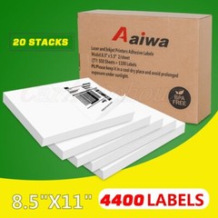 1000-4000 Premium 8.5X 5.5″ Half Sheet Self Adhesive Shipping Labels 2 Per Sheet