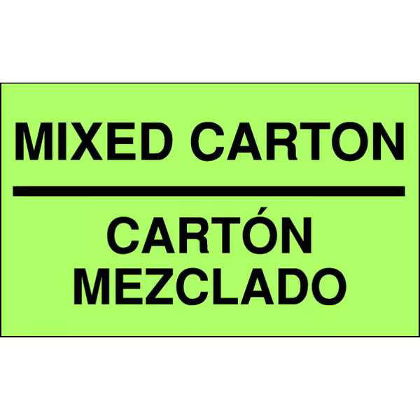Tapecase 3″ x 5″ Adhesive Back Bilingual Shipping Labels, Mixed Carton/Carton