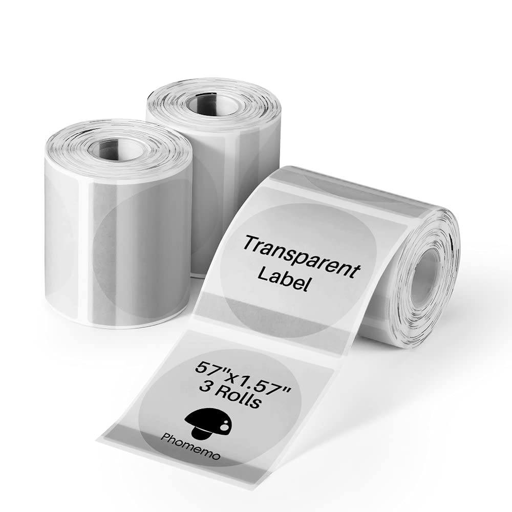 3×180 pcs Circle Transparent Thermal Label M110/M220/M108/M250/M260/M120/M200…