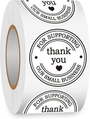 2″ Round Classic Retro Stickers Thank You for Supporting Our Small Business S…