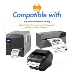 – 4″ x 6″ Direct Thermal Labels – Compatible with Zebra & Rollo Desktop Print…