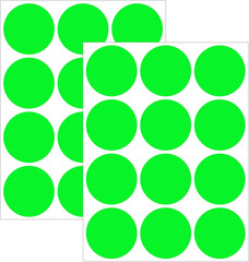 1.5″ round Colored Removable Stickers Labels，Handwritten, Not Printable – White,