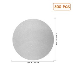 300Pcs Reusable Silver Round Label Stickers PVC Adhesive for Gift Wrapping