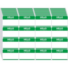 480 Pcs Green Name Tag Stickers 3 “x 2” Identification Badges,Peel and Sticke…
