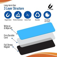 Dry Erase Magnetic Labels 60 Pcs Colorful Magnets – 3.2×1.2inches, Best for C…