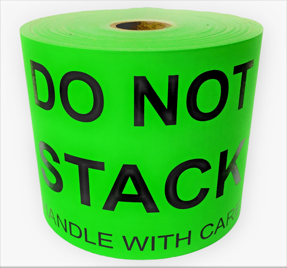 500Ct 4×6 Do Not Stack Green Labels Caution Pallet Shipping Adhesive Stickers
