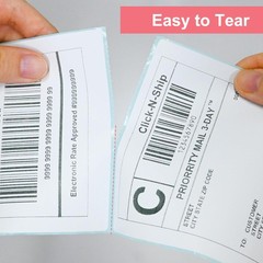 L LIKED 150 PCS 4″x6″ Thermal Shipping Labels, White Perforated & Strong Adhesiv