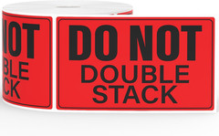 500 Pcs Do Not Double Stack Labels for Shipping Handling 3″ x 5″ Warning Stic…