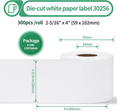 Compatible with DYMO LabelWriter 450 Labels, 30256 2-5/16″ x 4″ (59mm x 102mm) L