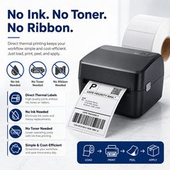 4Rolls Compatible DYMO 30334 Multipurpose Barcode Labels 2-1/4″ x 1-1/4″ LW450