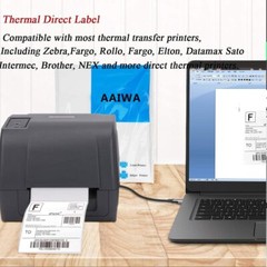 4 x 6 Fanfold / Roll Thermal Shipping Labels Paper for Zebra & Rollo Printers
