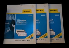 Brand New Lot of Office Max Laser / Inkjet Border Address Labels 1″ x 2 1/2″