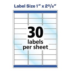 Printable Address Labels, Glossy Clear 1″ x 2-5/8″, 300 Blank Mailing Labels for