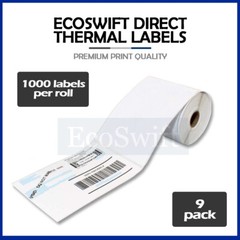 9 EcoSwift Rolls 1000 4 x 6 for Zebra Eltron Direct Thermal Printer 9000 Labels