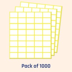 Versatile White Self-Adhesive Labels, 1000 Count 0.5″ x 0.75″ – Easy to Write On