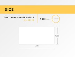 Non-OEM Fits BROTHER DK-2210 Continuous Labels – (4) Rolls of 100′ + (1) FRAME