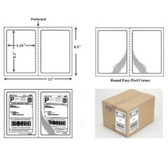 200-1000 Labels 8.5×5.5 Round Corner Shipping Labels Half Sheet Self Adhesive