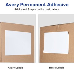 Shipping Labels, 5-1/2″ x 8-1/2″, Paper, White, TrueBlock, Laser/Inkjet, 20
