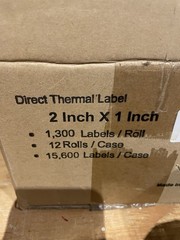 Aegis Adhesives 2” X 1” Direct Thermal Labels UPC Barcodes 1300/Roll 17 rolls