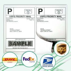 50-20000 Premium 8.5×5.5 Shipping Labels 2-Up Round Corner Half Sheet Self Adhes