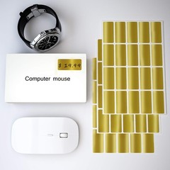 Metallic Gold Rectangle Labels 40x19mm Stickers Roll 1.57×0.75in 500 Pack
