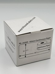 Non-OEM Fits BROTHER DK-2205 Continuous Labels – (1) Roll of 100′ + (1) FRAME