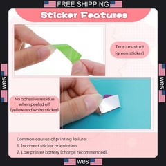 D30 label tape print stickers 12x40mm colorful laminated labeling paper 5 rolls