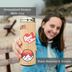 ZICOTO Premium Printable Vinyl Sticker Paper Glossy White 8.5 x 11 inch Shee…