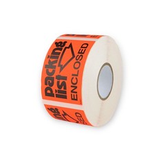 FindTape Labels [Manufactured in USA]: 2 in. x 3 in. Red/Black “PACKING LIST ENC