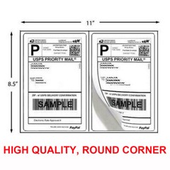 200 – 2000 Mailing Shipping Labels 8.5×5.5 Round Corner Half Sheet Self Adhesive