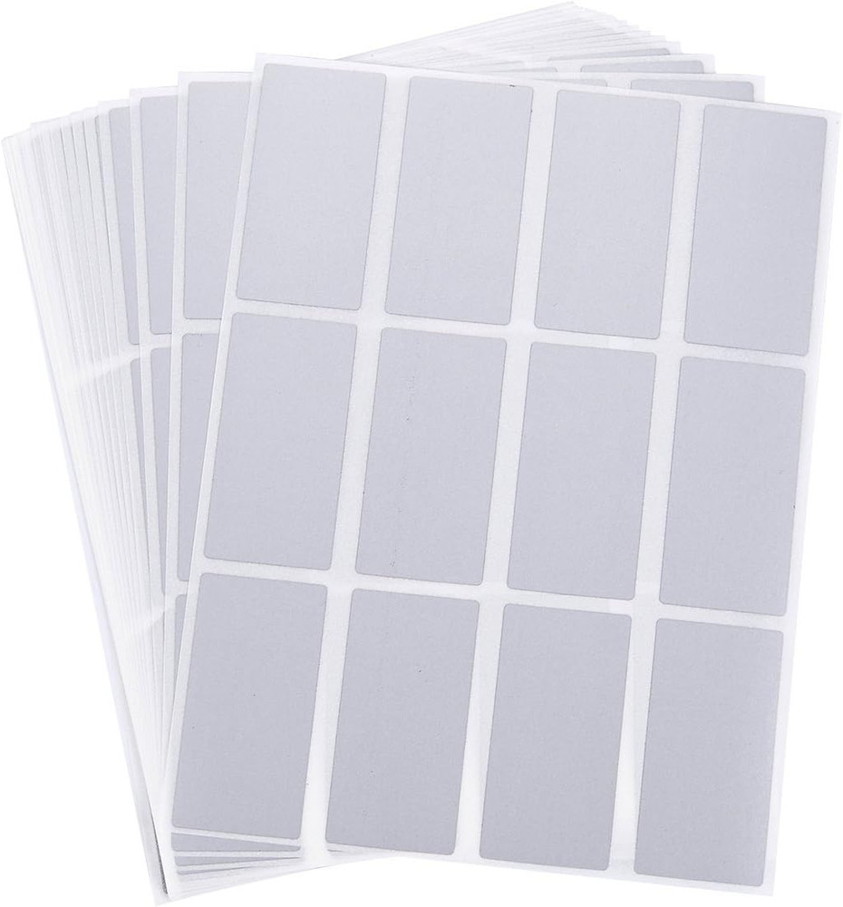 Scratch off Stickers – 300 Count, Rectangular, Silver, 2 X 1 in – DIY Party Game